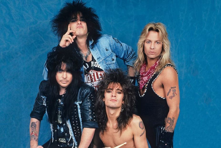 O Mötley Crüe em 1987 (sentido horário): Nikki Sixx, Vince Neil, Tommy Lee e Mick Mars (Foto: Divulgação) Mötley Crüe